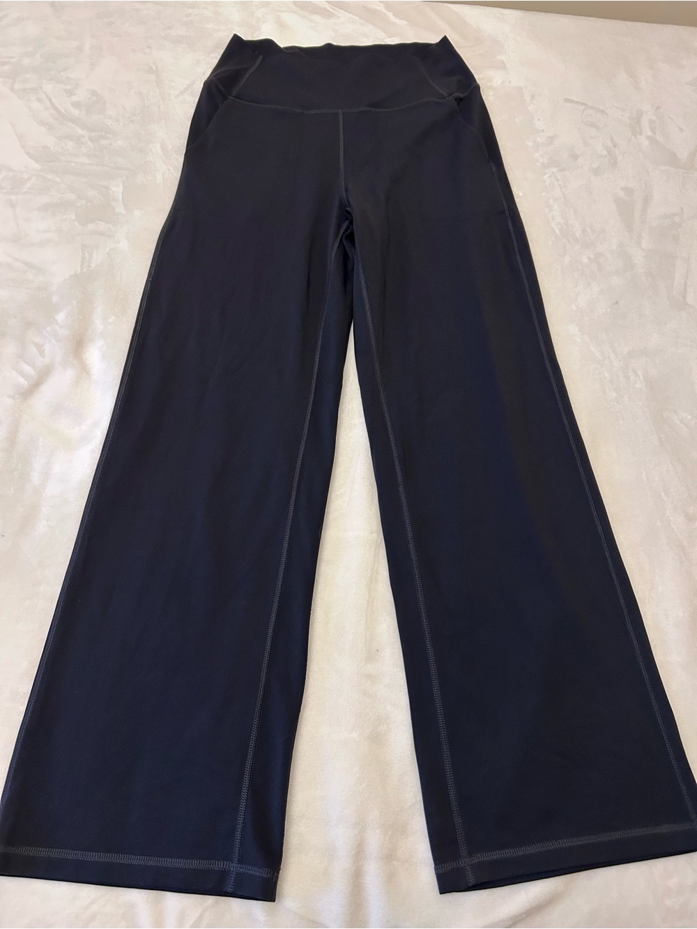 G4Free High-Rise Black Wide-Leg Leggings in Black Color size M